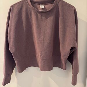 FIVE Dancewear Dark Purple/Gray Cropped Sweatshirt